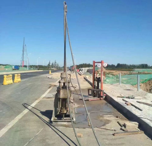 泸水公路高聚物注浆加固